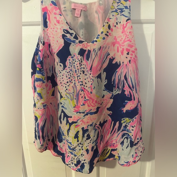 Lilly Pulitzer Under The Ocean Print Top Size XS - Picture 3 of 4